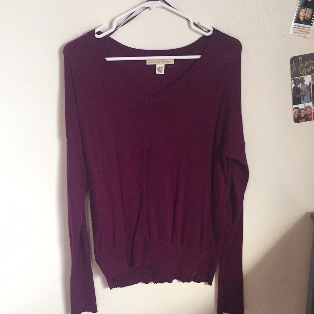 Deep purple sweater!